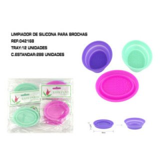042168 : CUENCO SILICONA LIMPIA BROCHAS 9*7.3CM 12/U