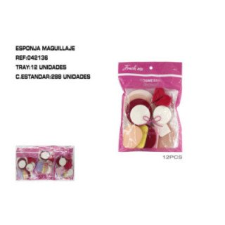 042136 : JGO.12 ESPONJAS MAQUILLAR 12/U 288/C