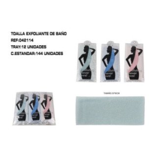 042114 : TOALLA EFECTO EXFOLIANTE BAÑO 12/U 144/C