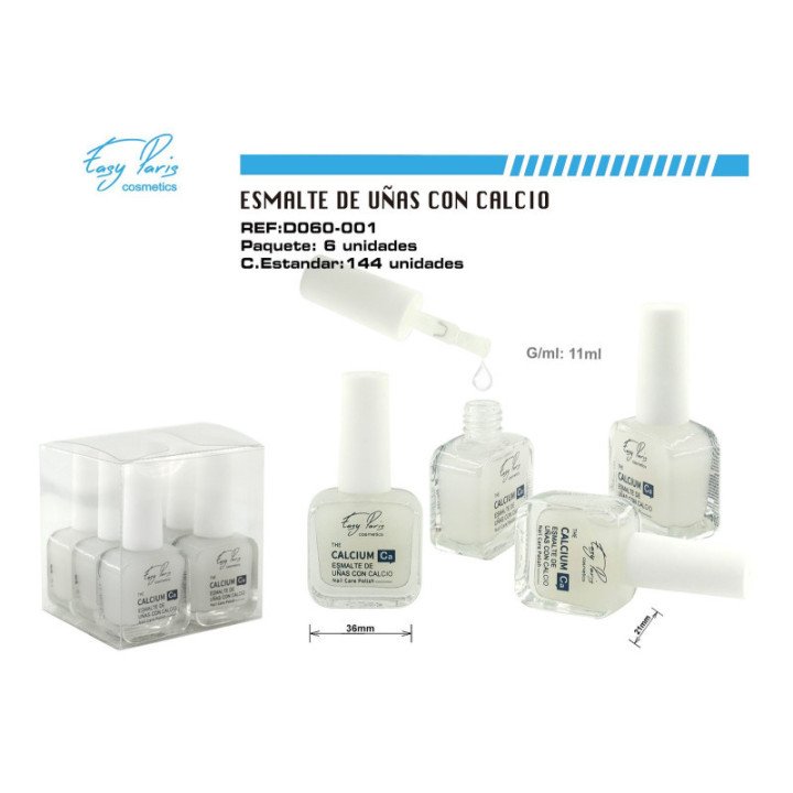 D060-001 : LACA DE UÑAS C/CALCIO 6/U 144/C