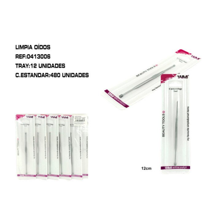 0413006 : LIMPIADOR DE OIDOS ACERO 12/U 480/C