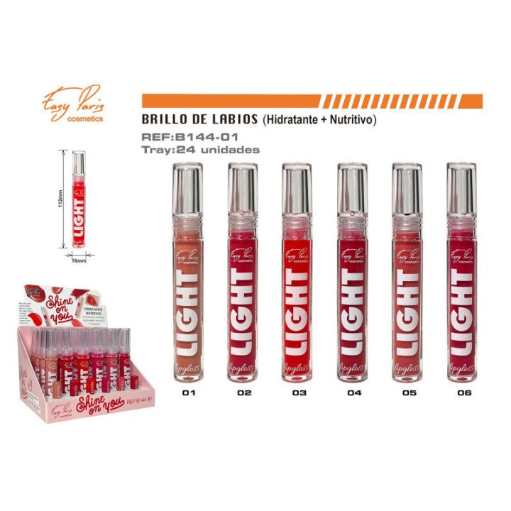 B144-01 : BRILLO DE LABIOS HIDRATANTES 24/U 288/C