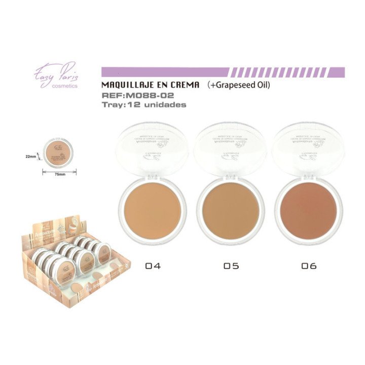 M088-02 : MAQ.EN CREMA ANTIOXIDANTE GRAPESEED OIL 12/U 144/C