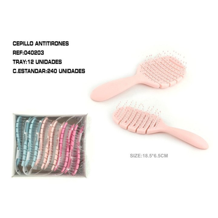 040203 : CEPILLO ANTIENREDOS 18.5*6.5CM 12/U 240/C