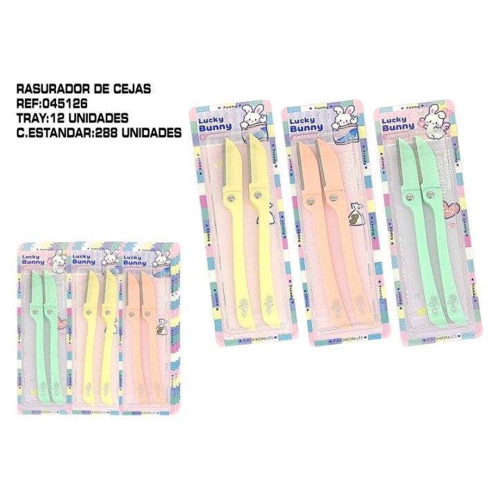 045126 : PACK 2 RASURADOR DE CEJAS 12/U 288/U