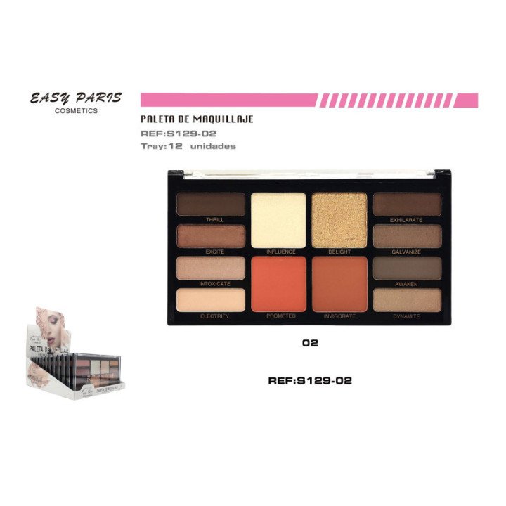 S129-02 : KIT MAQ.SOMBRA+COLORETE+ILUMINADOR+COMPAC 12/U 144/C