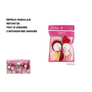 042136 : JGO.12 ESPONJAS MAQUILLAR 12/U 288/C