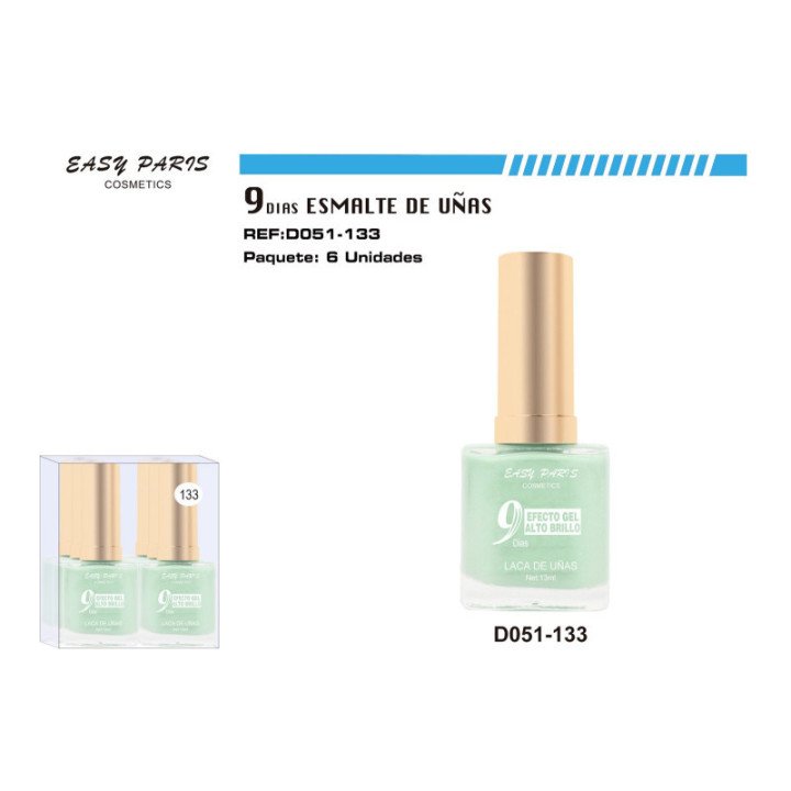 D051-133 : LACA DE UÑAS 9 DIAS GREEN 6/U 144/U
