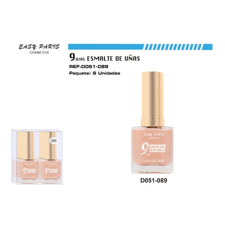 D051-089 : LACA DE UÑAS 9 DIAS 6/U 144/U
