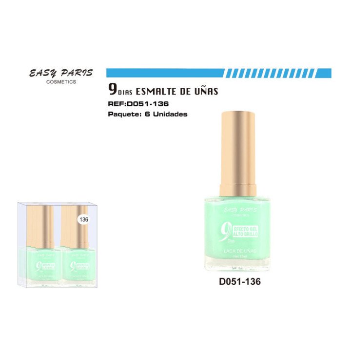 D051-136 : LACA DE UÑAS 9 DIAS 6/U 144/U