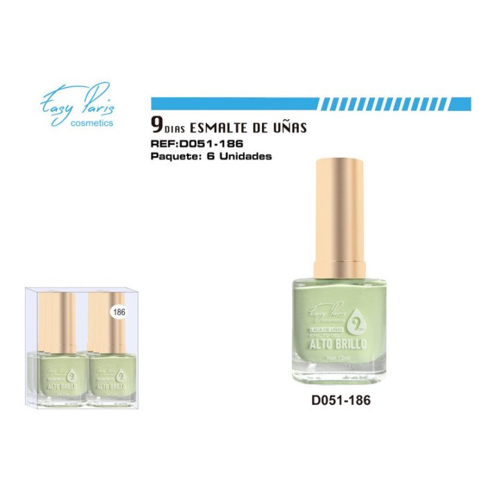 D051-186 : LACA DE UÑAS 9 DIAS 6/U 144/U