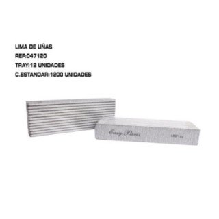 047120 : 12 LIMAS PROFESIONALES EASY PARIS,DOBLE CARA,150/180 RECTA, EN COLOR G