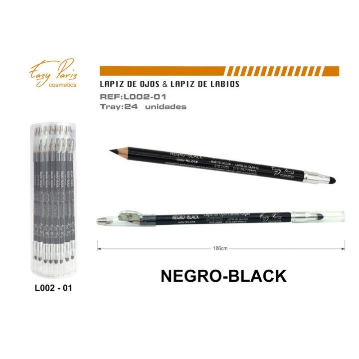 L002-01 : LAPIZ DE OJOS C/DIFUMINADOR NGR 288/U