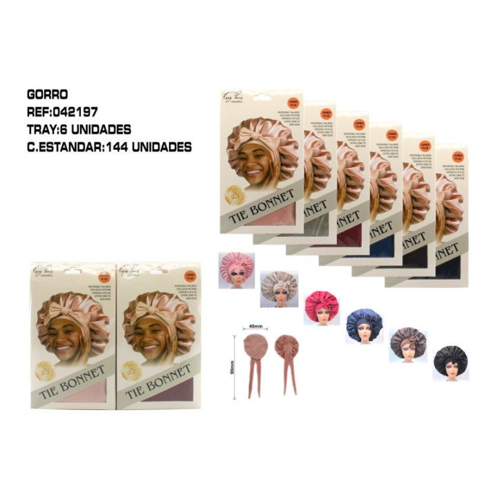 042197 : GORRO DE SATEN LISO C/CINTA 144/C