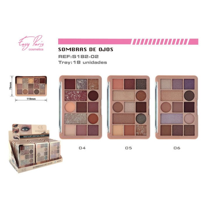 S182-02 : PALETA S. DE OJOS 13 COLORS 18/U 216/C