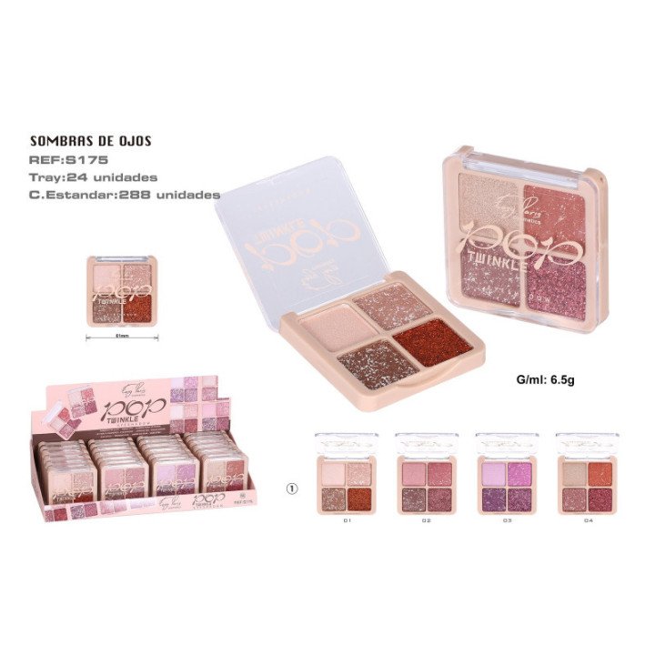 S175-01 : PALETA SOMBRAS 24/U 288/C