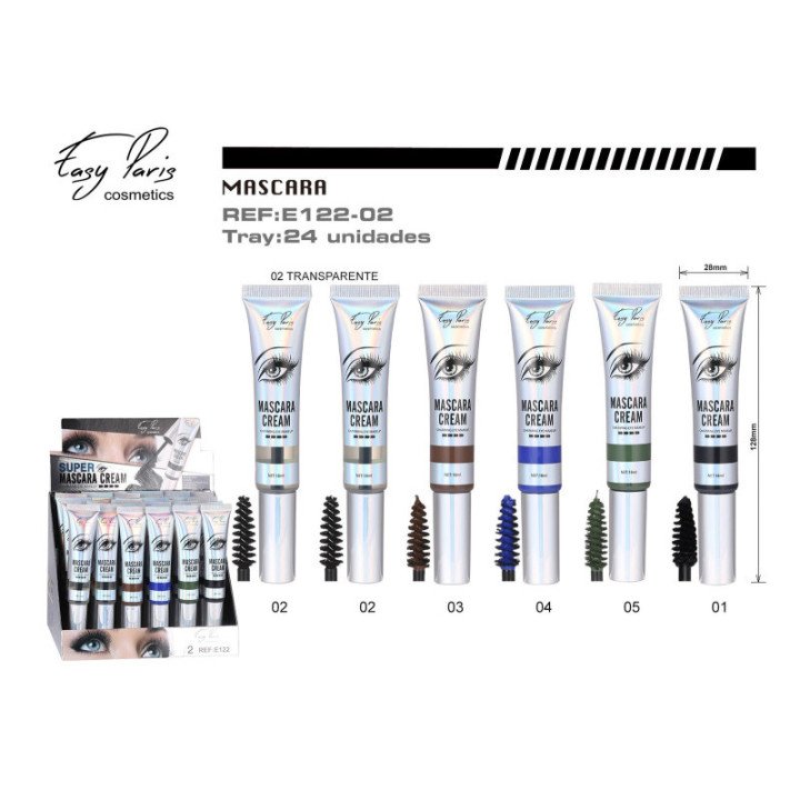 E122-02 : MASCARA DE PESTAÑAS DE COLOR 24/U 288/C