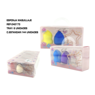 042173 : ESPONJA DE MAQUILLAJE 6/U 144/C