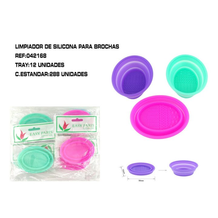042168 : CUENCO SILICONA LIMPIA BROCHAS 9*7.3CM 12/U