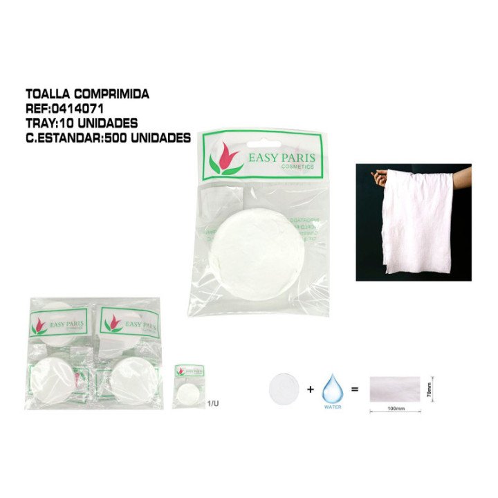 0414071 : TOALLA VIAJE 70*100CM 10/U