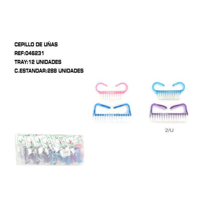 046231 : CEPILLO DE UÑAS 8.4*5.5+6.4*3.2 12/U 288/C
