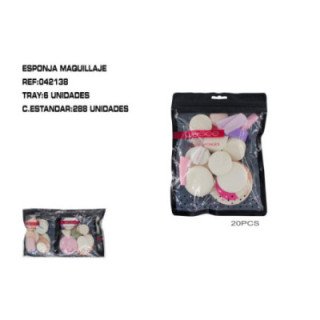 042138 : JGO.20 ESPONJAS MAQUILLAR 6/U 288/C