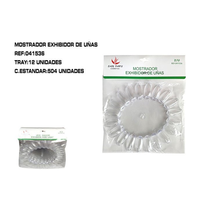 041536 : PACK 2/U MUESTRAS DE UÑA INCOLOR 12/U 504/C