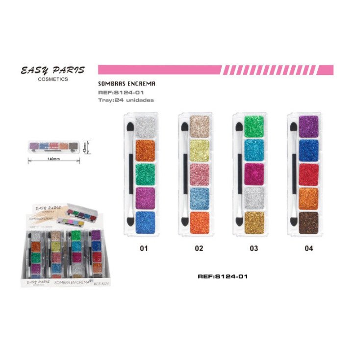 S124-01 : S.DE OJOS GLITTER 24/U 288/U