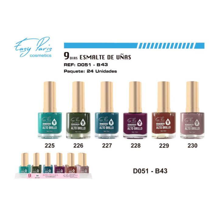 D051-B43 : LACA DE UÑAS 9 DIAS 288/U