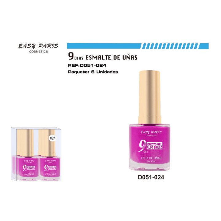D051-024 : LACA DE UÑAS 9 DIAS 6/U 144/U
