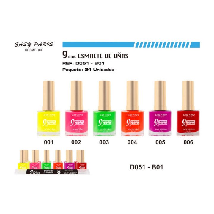 D051-B01 : LACA DE UÑAS 9 DIAS 288/U