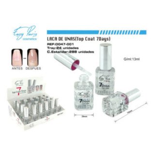 D047-001 : LACA DE UÑAS TOP COAT 7 DIAS 24/U 288/U