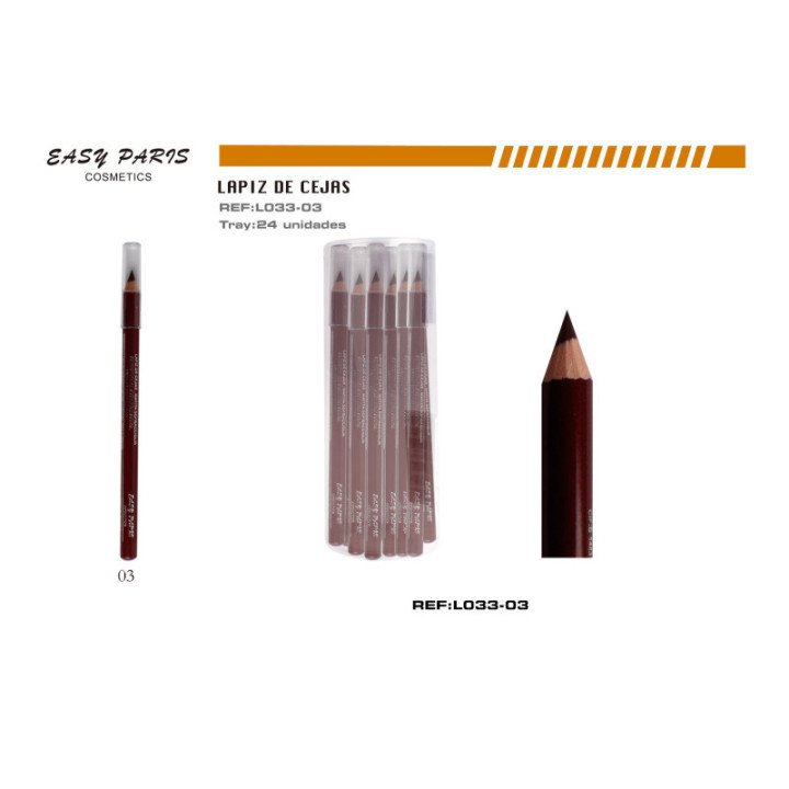 L033-03 : LAPIZ DE CEJAS MARRON OSCURO MINA DURA 288/U