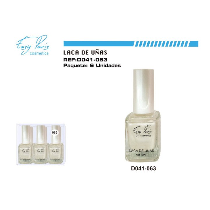 D041-063 : LACA DE UÑAS PERLA BLANC 144/C