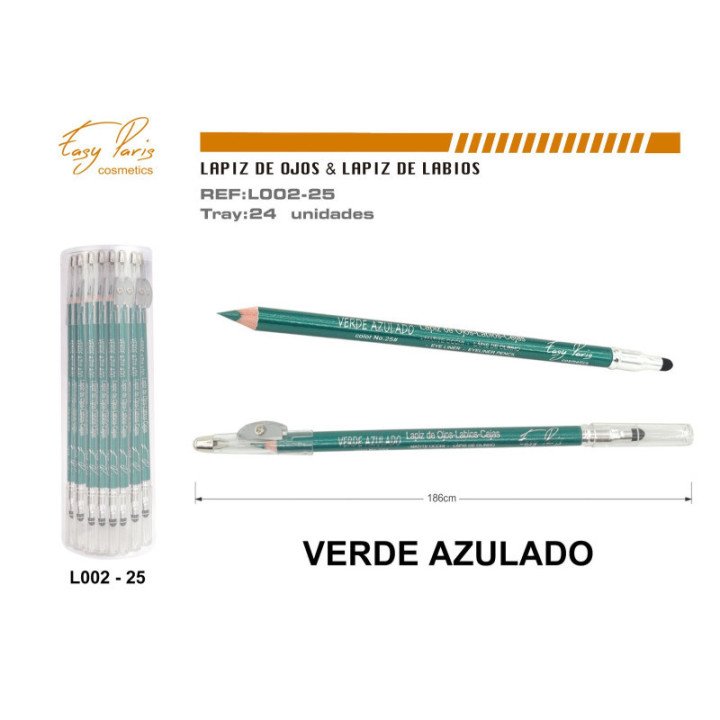 L002-25 : LAPIZ DE OJOS VERDE METALIZADO 288/U
