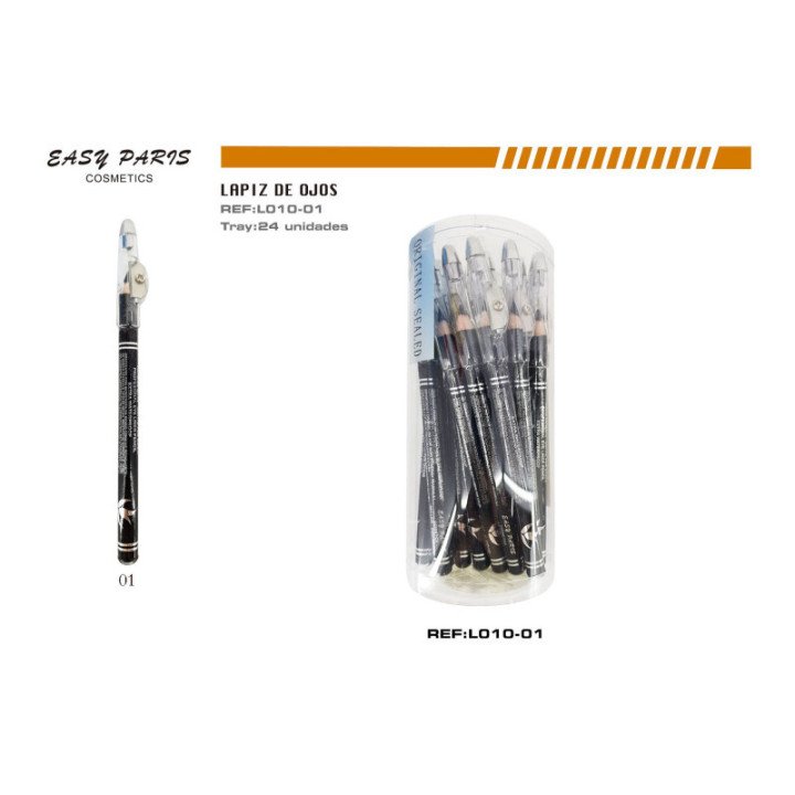 L010-01 : LAPIZ MADERA+SACAPUNTA NEGRO