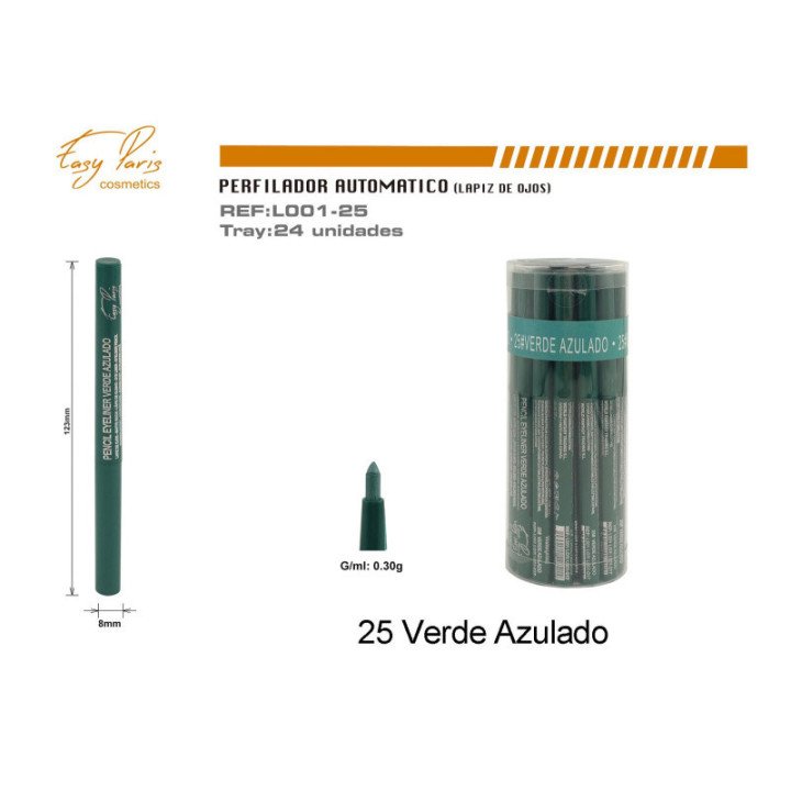 L001-25 : PERFILADOR DE OJOS AUT. VERDE METALIZADO 288/U
