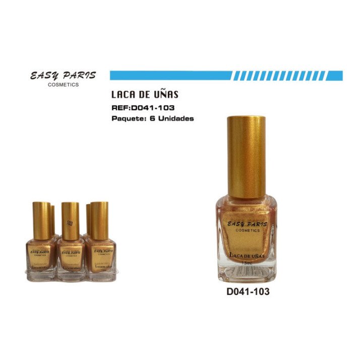 D041-103 : LACA DE UÑAS GOLD EASY PARIS 144/U