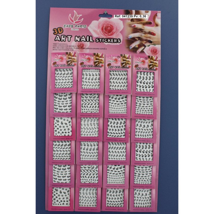 041239 : PEGATINAS DE UÑAS 24/U