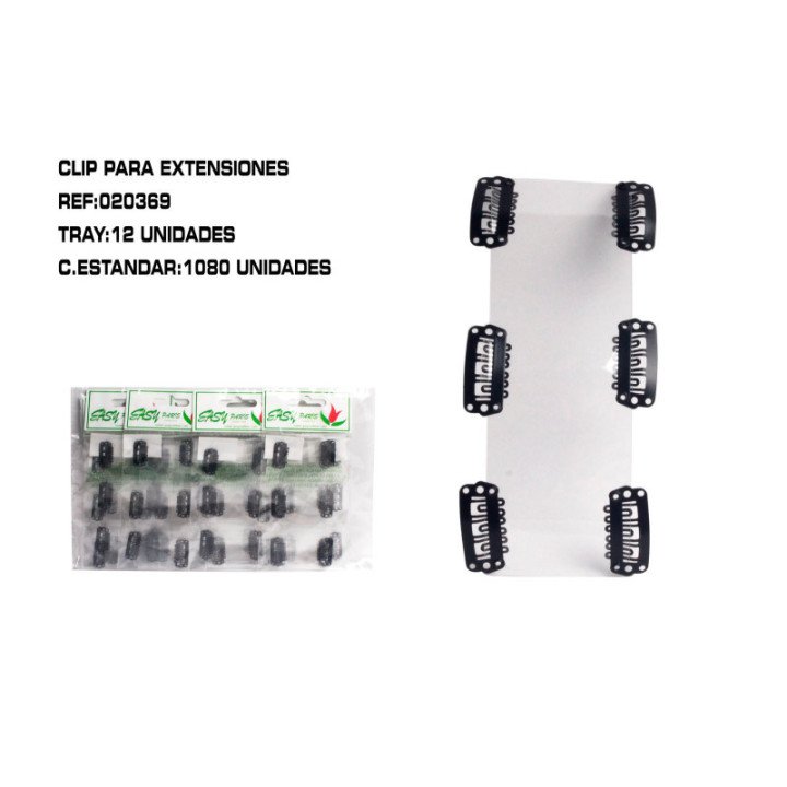 020369 : CLIP MARRON 2.3CM 6X12/U