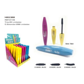 E146-01 : MASCARA DE PESTAÑAS 3 FORMAS NEGRO 288/U