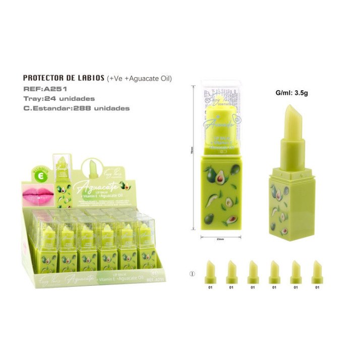 A251-01 : PROTECTOR LABIAL+VE AGUACATE OIL 288/C