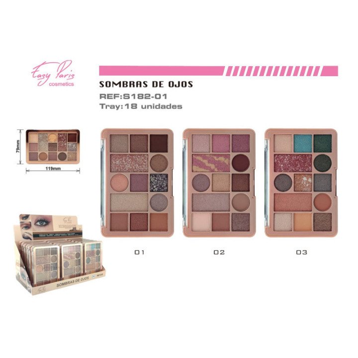 S182-01 : PALETA S. DE OJOS 13 COLORS 18/U 216/C