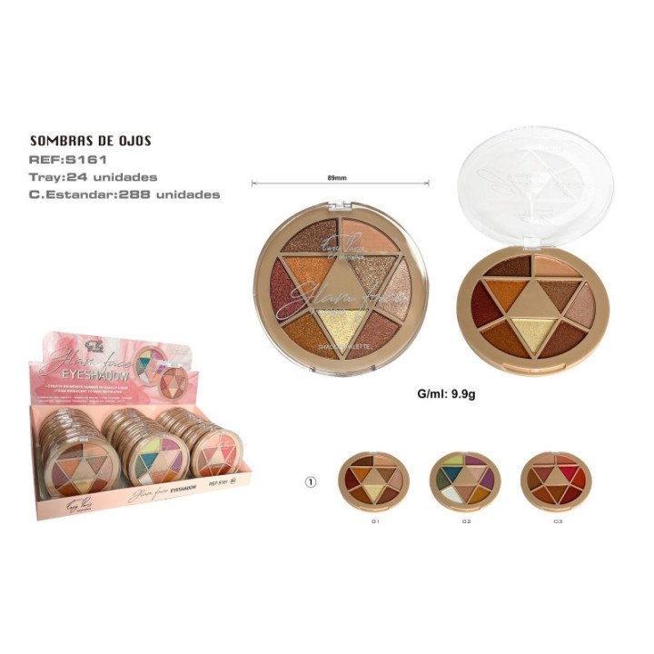 S161-01 : S. DE OJOS GLAM FACE 24/U 288/U