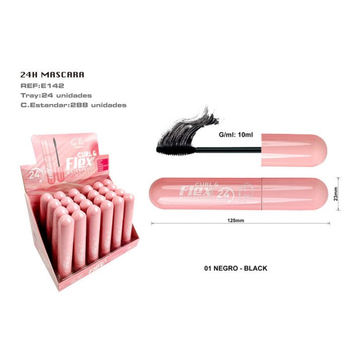 E142-01 : MASCARA DE PESTAÑAS 24H CURL & FLEX 288/U