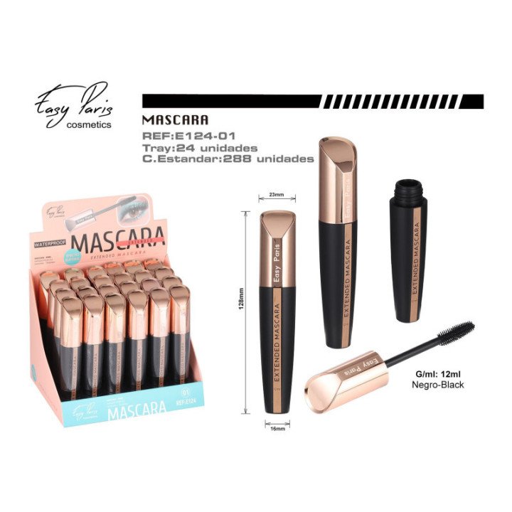 E124-01 : MASCARA DE PESTAÑAS EXTENDED 24/U 288/C