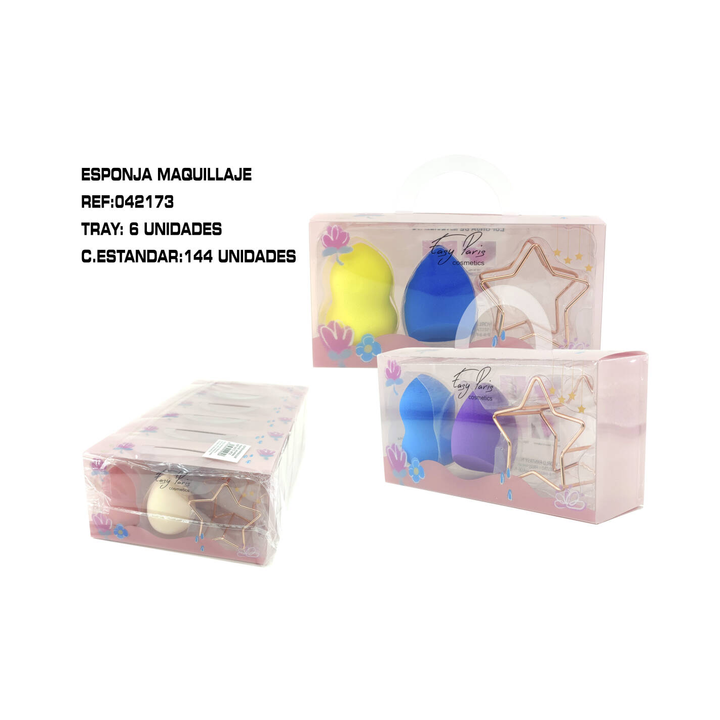 042173 : ESPONJA DE MAQUILLAJE 6/U 144/C
