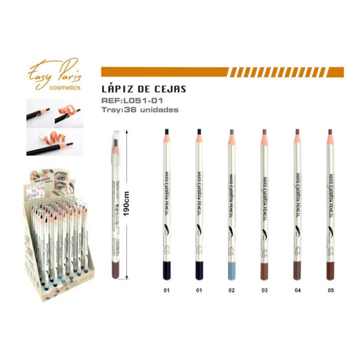 L051-01 : EXP.LAPIZ DE CEJAS AUTOSACAPUNTA 36/U 432/C