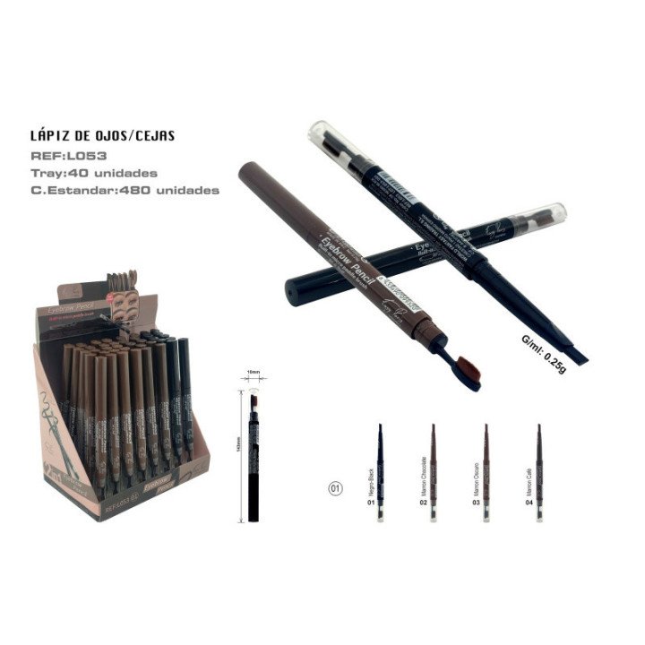 L053-01 : EXP.LAPIZ DE CEJAS C/DIFUMINADOR 40/U 480/C
