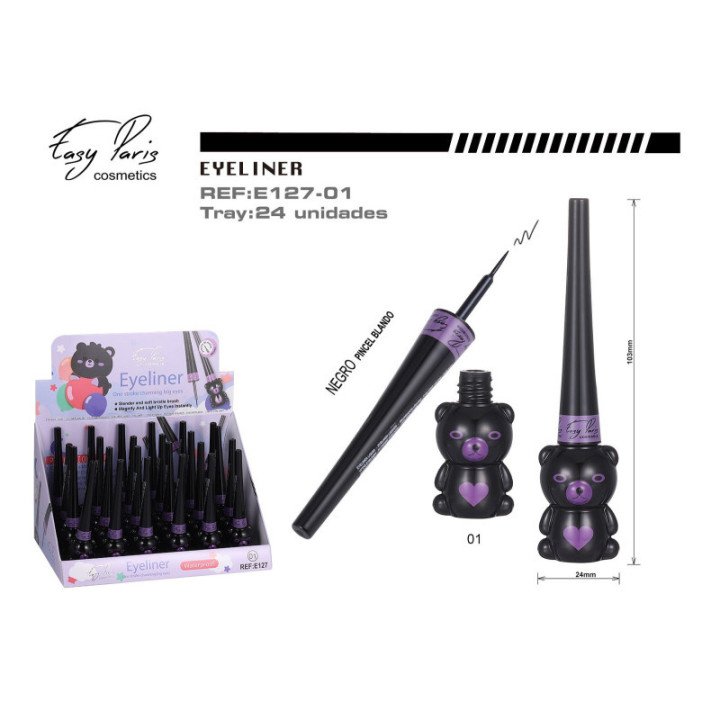 E127-01 : EYELINER LIQ.NEGRO PINCEL BLAND.24/U 288/C